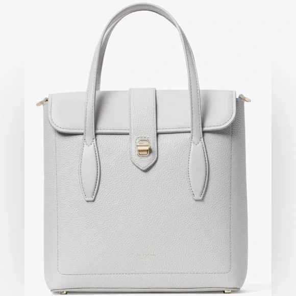 Kate Spade Essential Light Gray Leather Tote Bag - Picture 1 of 1